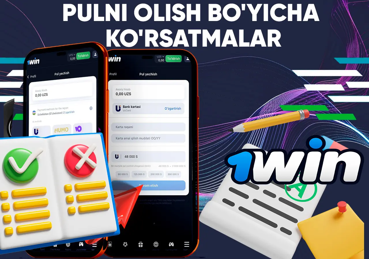 1win Casino-dan pul olish bo'yicha to'liq qo'llanma